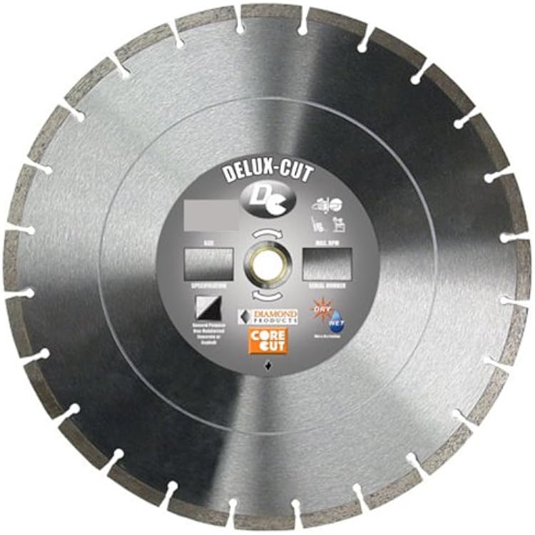51LxH-EU6kL._AC_US750_ Diamond Products 22856 10-Inch Deluxe Cut High Speed Diamond Blade - Image 1